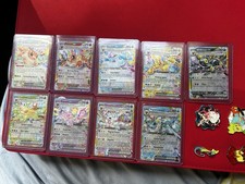 Prismatic Evolutions EX Complete 9 Card Eeveelutions Set