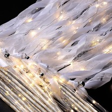 72 Pieces Light up Wand for Wedding Silk Stick, White Warm White LED