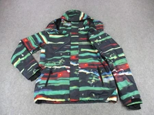 Quiksilver Jacket Mens Small Multi Utility Quik Tech 8K Hooded Ski Snowboard