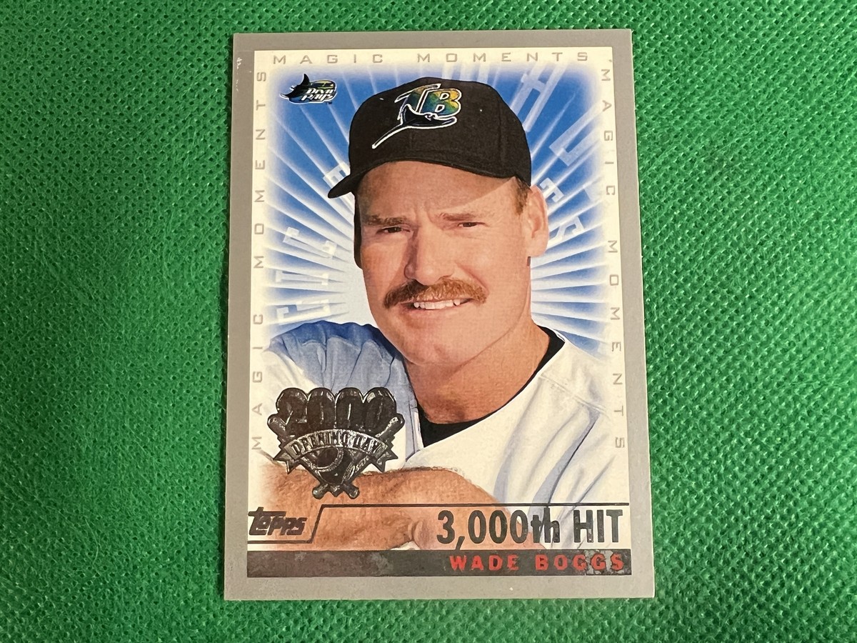 90'S★ビーバス&バットヘッド★ポスター★3★カエル野球★ビンテージ★USA 2000 Topps Opening Day #108 Wade Boggs MM 3000th Hit Tampa Bay