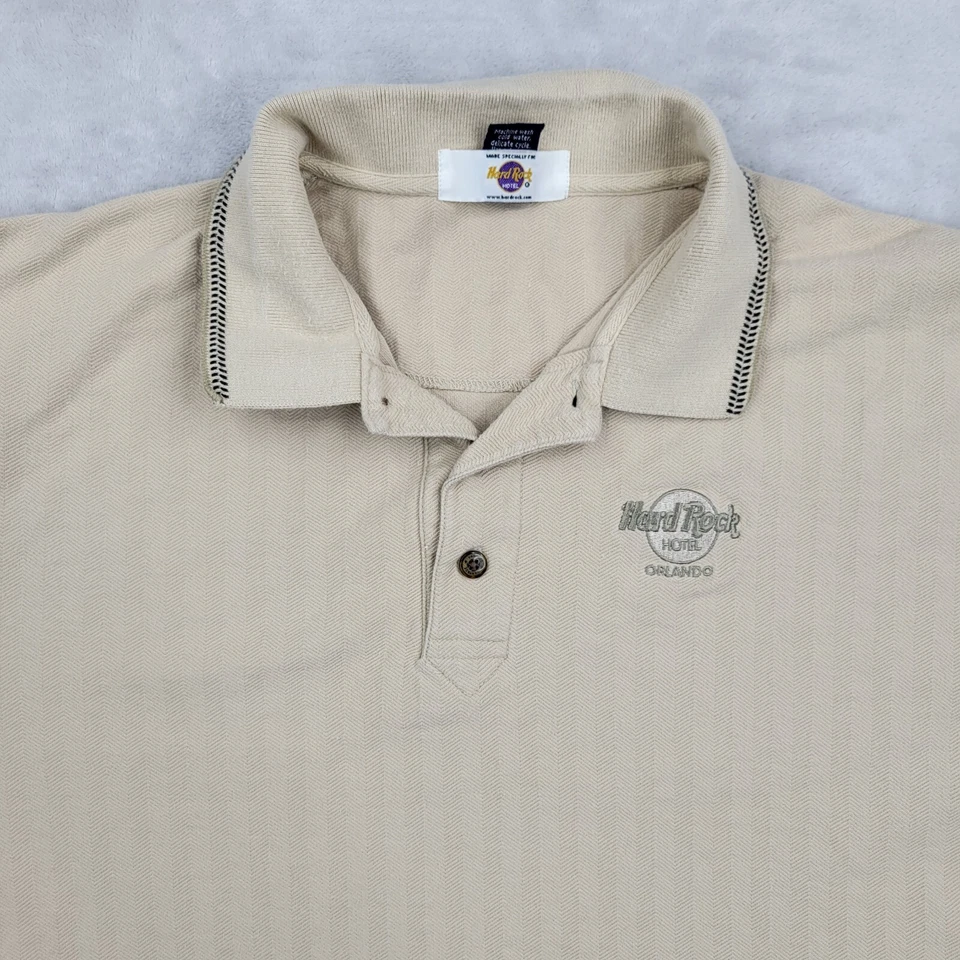 Hard Rock Cafe Shirt Men Extra Large Beige Cream Orlando Restaurant HRC Adult XL - Image 3 of 4