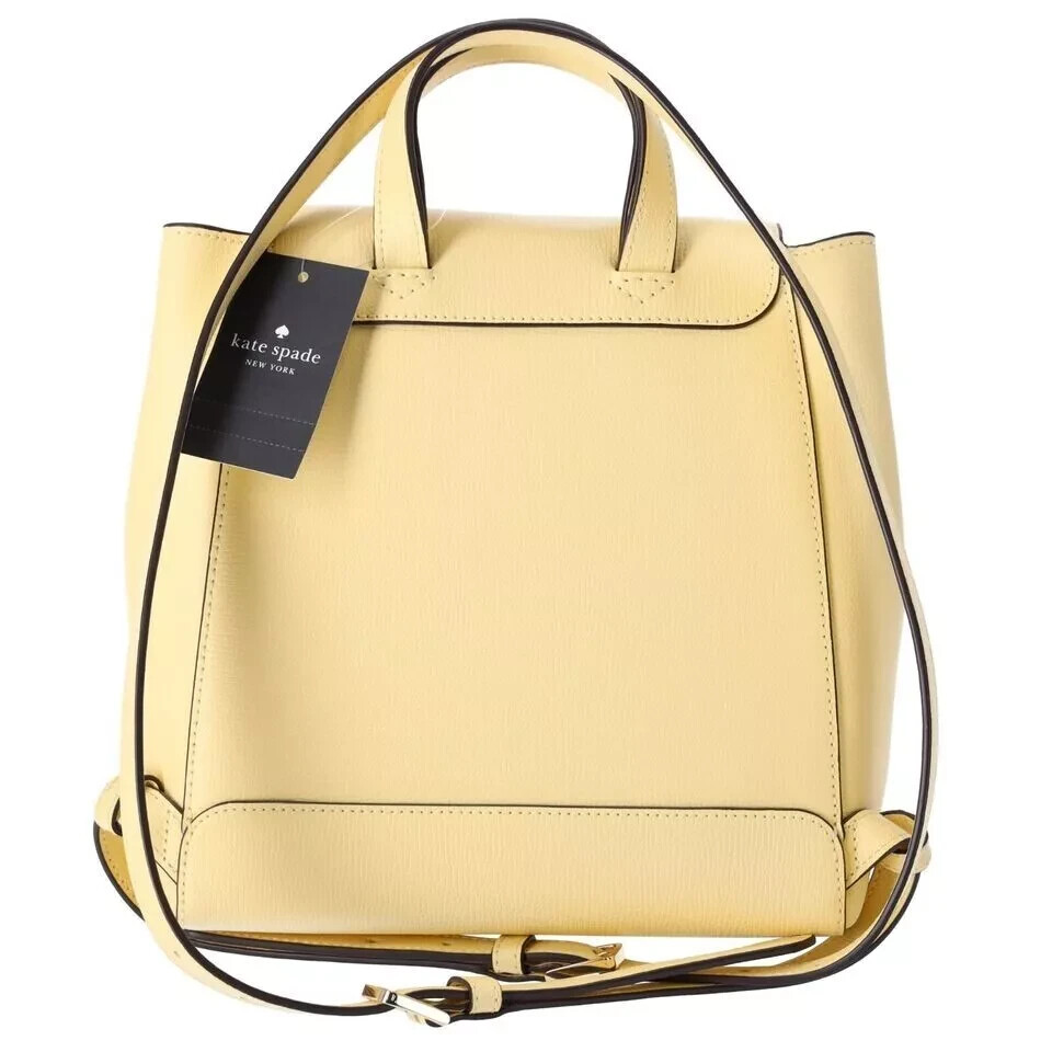 Kate Spade Kristi Medium Flap Backpack Yellow Butter Leather  display picture 2