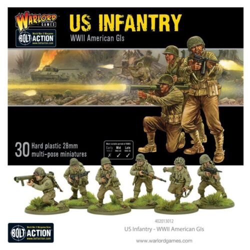 Warlord Games US Infantry American GIs 28mm Amerika Bolt Action WWII USA Amerika - Afbeelding 1 van 4