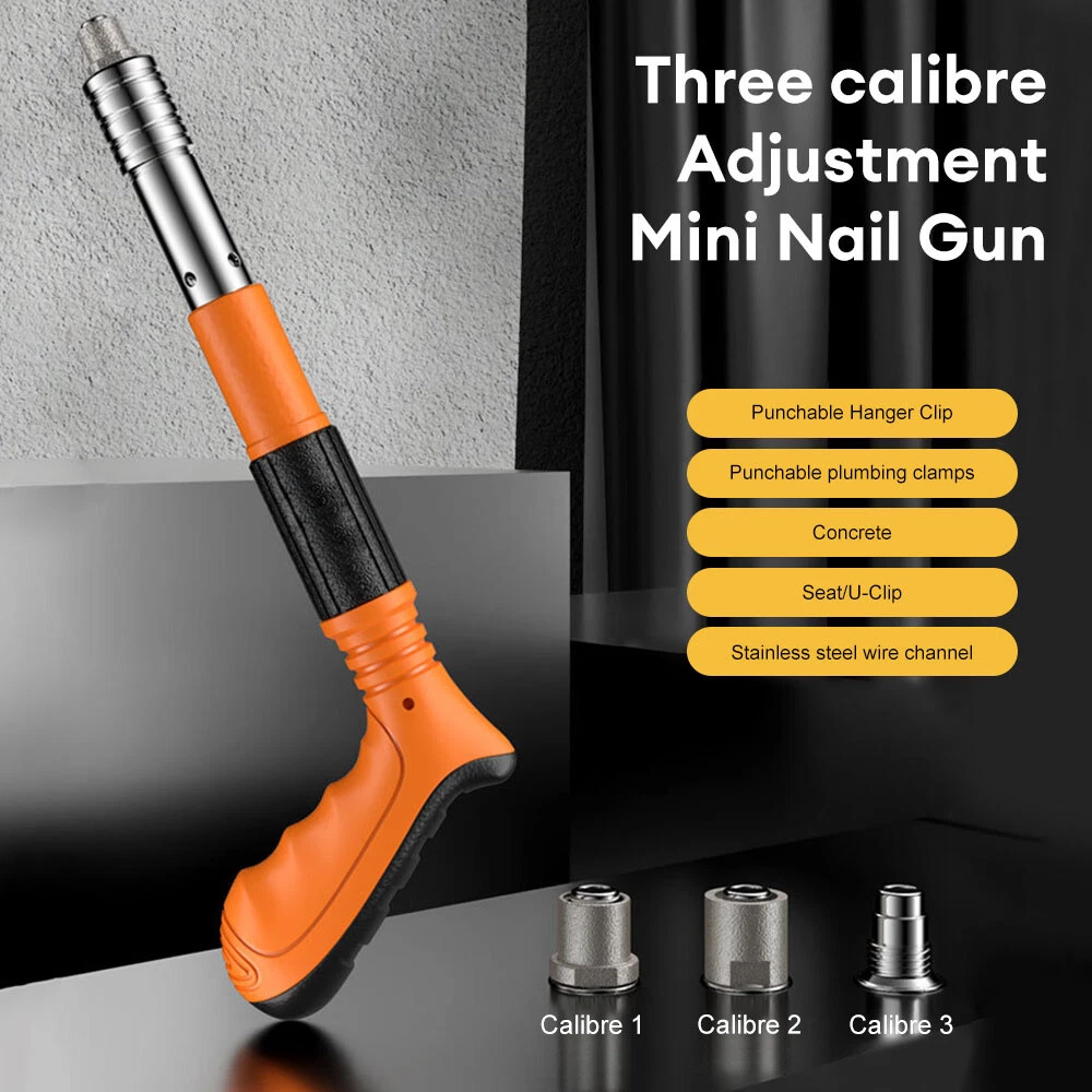 Amazon.com: Nail Wall Fastening Tool for Cement Wall, Manual Steel Nails Gun  Tool, Concrete Nail Gun, Mini Portable Nail Shooting Machine with 100 Nails,  Household Woodworking : Industrial & Scientific