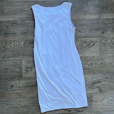white ruched tank dress Ivory Ride This Feeling Ruched Tank Dress