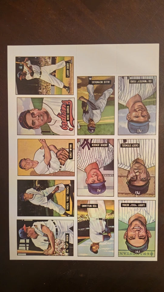New Uncut Baseball Trading Card Sheets Memorabilia SINGED BY YOGI BERRA  - Image 2 of 3