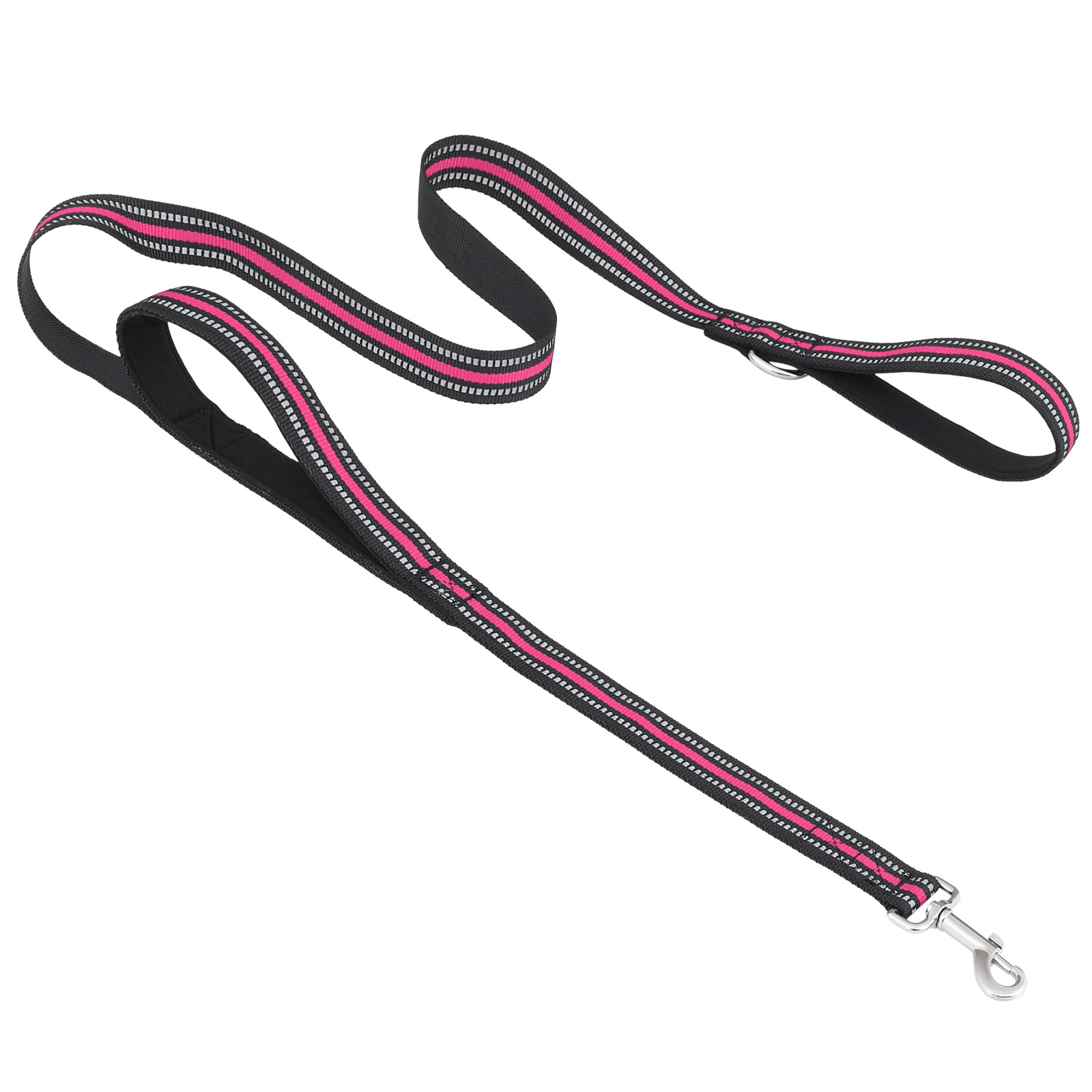 Soft Dog Leash Pet Leash Control Heavy Duty 5FT Pink Reflective Leash w/Handles