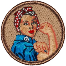 Rosie the Riveter Patrol Patch - 2" Round Embroidered Patch 837