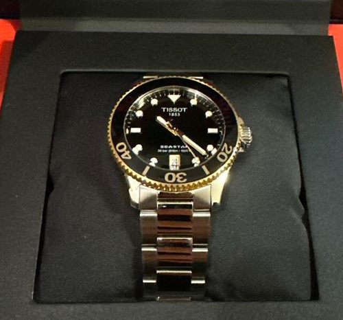Montre Tissot SEASTAR PEPSI DIVER Vintage - Cadran Noir, Mouvement Quartz, Années 90 (Neuf Avec étiquettes)