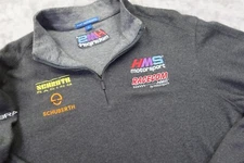HMS Motorsports Schroth Racing 1/4 Zip NASCAR Sweatshirt Men's Size L Gray