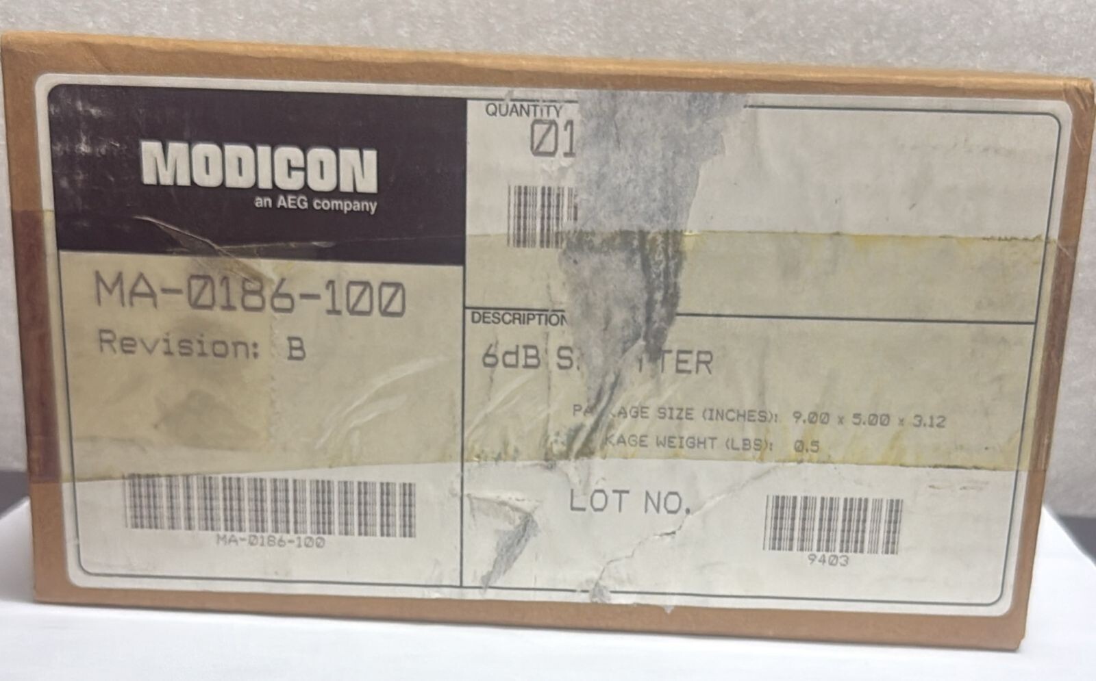SCHNEIDER ELECTRIC MODICON MA0186100 NEW MA-0186-100