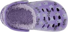Capelli New York Girls Glow in Dark Clog with Faux Berber Lining Boo Purple 4/5