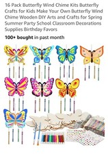16Pk Butterfly Wind Chime Kits Butterfly Crafts for Kids Make Your Own Butter877