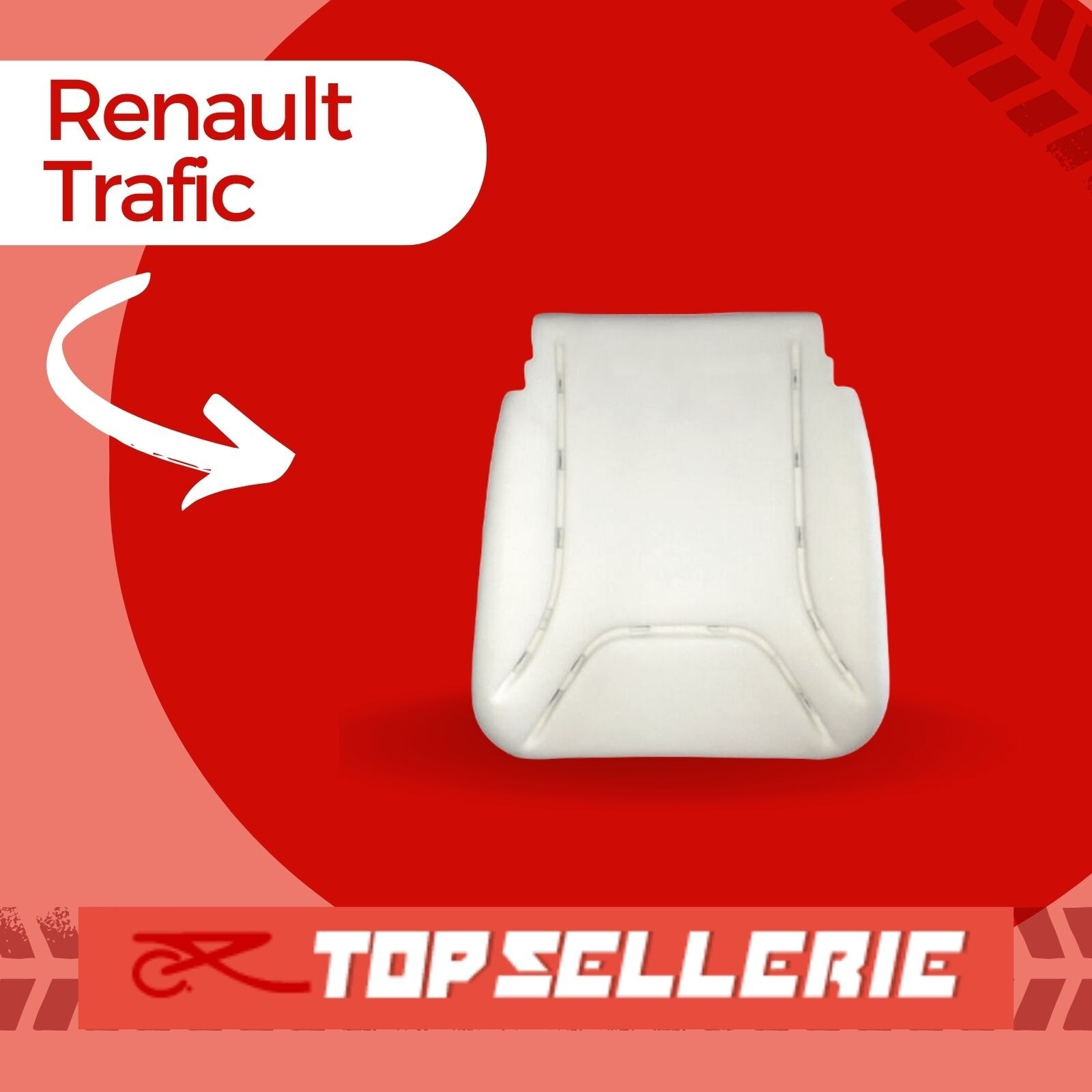 Mousse d'assise pour Renault Trafic II haute densité - Rénovation de siège auto MA26