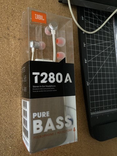 JBL T280A Stereo Ear Headphones/Phone Headset Black Pearl - SILVER | eBay