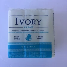 3 Pack Ivory Clean Bar Soap Sealed 9.52oz ORIGINAL 99% Pure