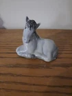 Fenton Horse Pony Figurine Lying Down Grey Slag Hand Painted Limited Ed Signed