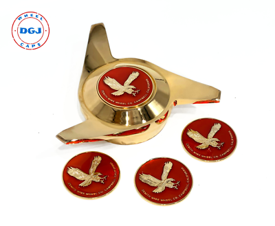 Zenith Candy Red on Gold Lowrider Wire Wheel Metal Chips Emblems