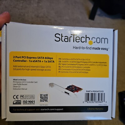 StarTech Port 6Gbp/s PCI Express SATA Controller Card