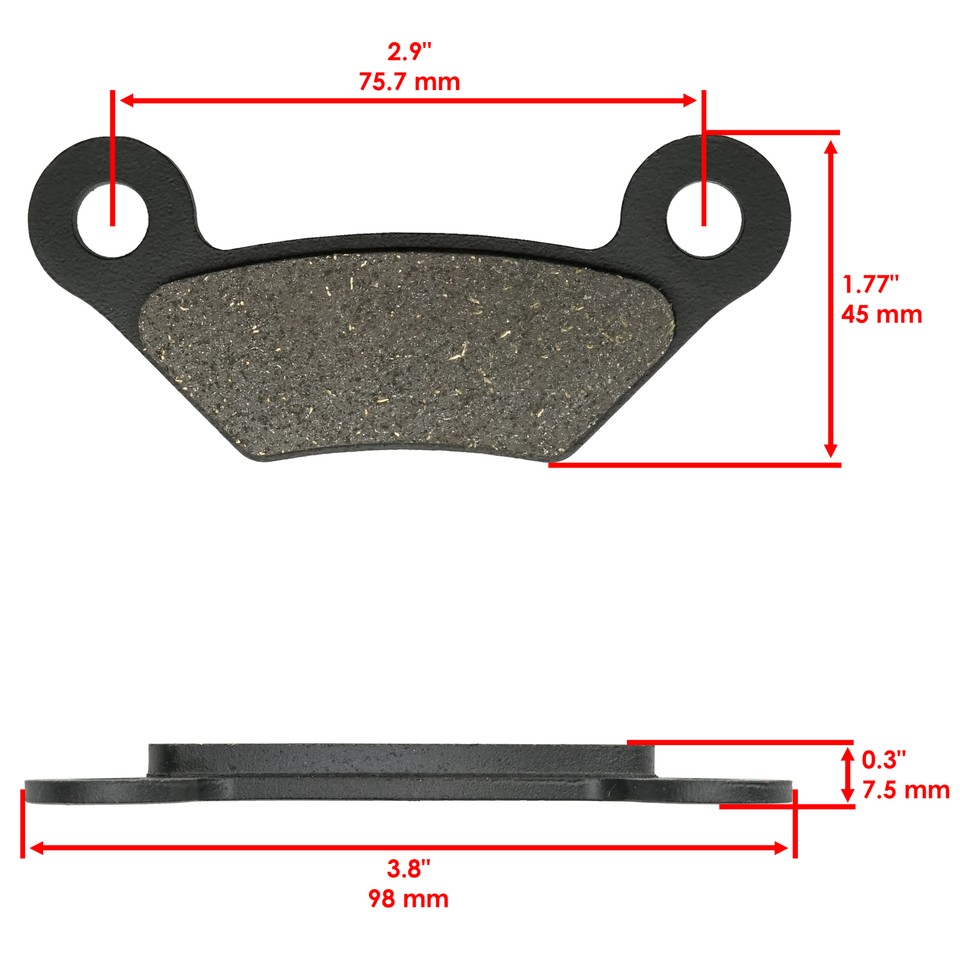 Caltric Rear Brake Pads For John Deere Gator XUV 620i 625i 825i 825E