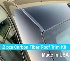 2pcs Flexible CARBON FIBER ROOF TRIM Molding Kit For Toyota 2005-2022 vehicle 1"