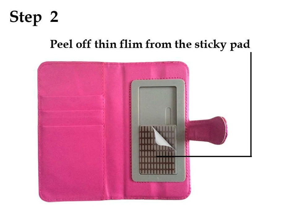 Universal Black Leather Wallet Phone Case Cover For CUBOT X19 (5.93") - Image 2 of 4