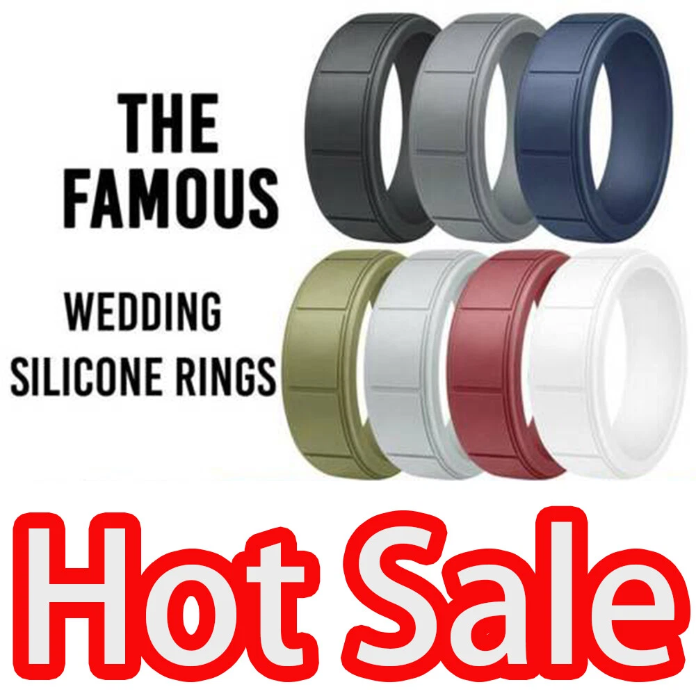 M dicale Grade Silicone Bague Mariage Homme Flexible Coupe Sport