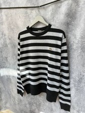 Lacoste Striped Crew Neck Striped Vintage Jumper Men's Size Large