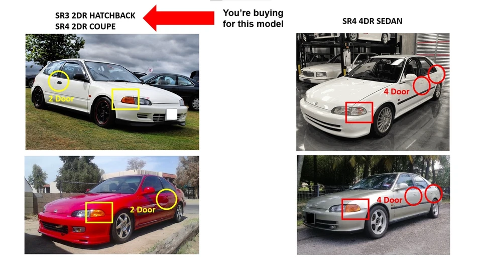 Depo USDM Corner Indicator Light Lamp For Honda Civic EG EG6 EJ Coupe 3DR 92-95 - Image 4 of 4