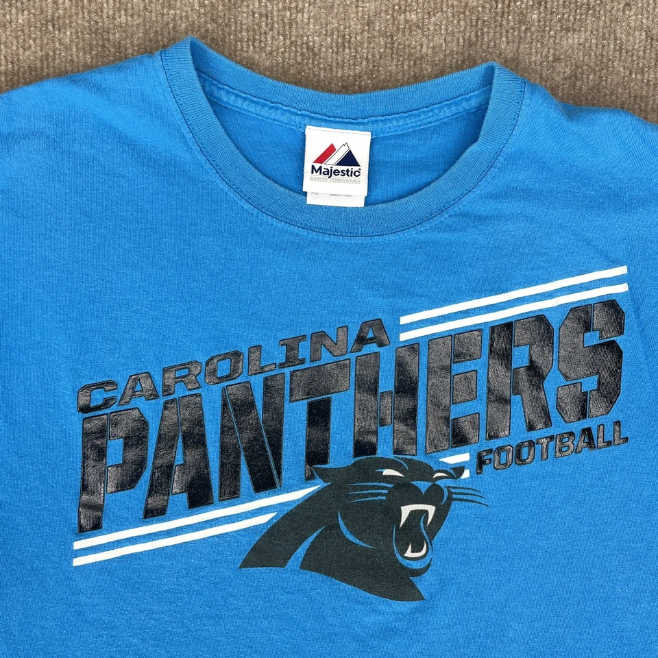 Y2K Lote De 2 Camisetas Carolina Panthers Para Hombres XL Majestuosas Camisetas De Fútbol Comida Chatarra Foto 3 de 4