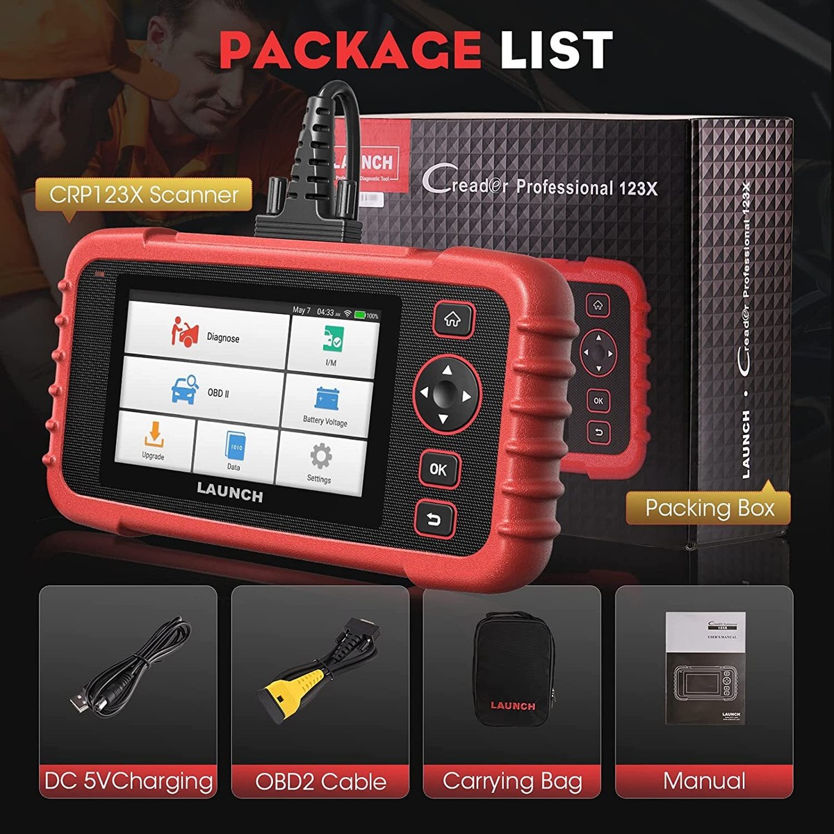 2025 LAUNCH CRP123X Elite Code Reader Car Diagnostic Scanner Tool