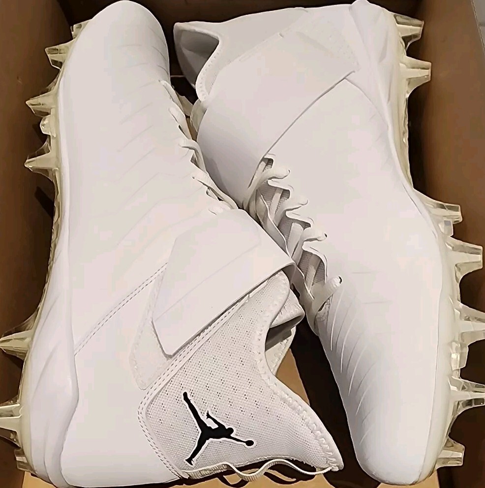 Nike Jordan Alpha Menace Pro 2 Mid SMU P White Black CV1676 103 Men\'s Size 12.5 Nike Jordan Alpha Menace Pro 2 Mid SMU Football Cleats Men  main image 4