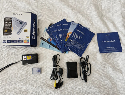 Sony DSC-T70 Digitalkamera Digicam Schwarz 8.1 Megapixel in Verpackung