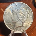 BU 1923 P Peace Silver Dollar BU Unc 90% Silver. Nice Coin