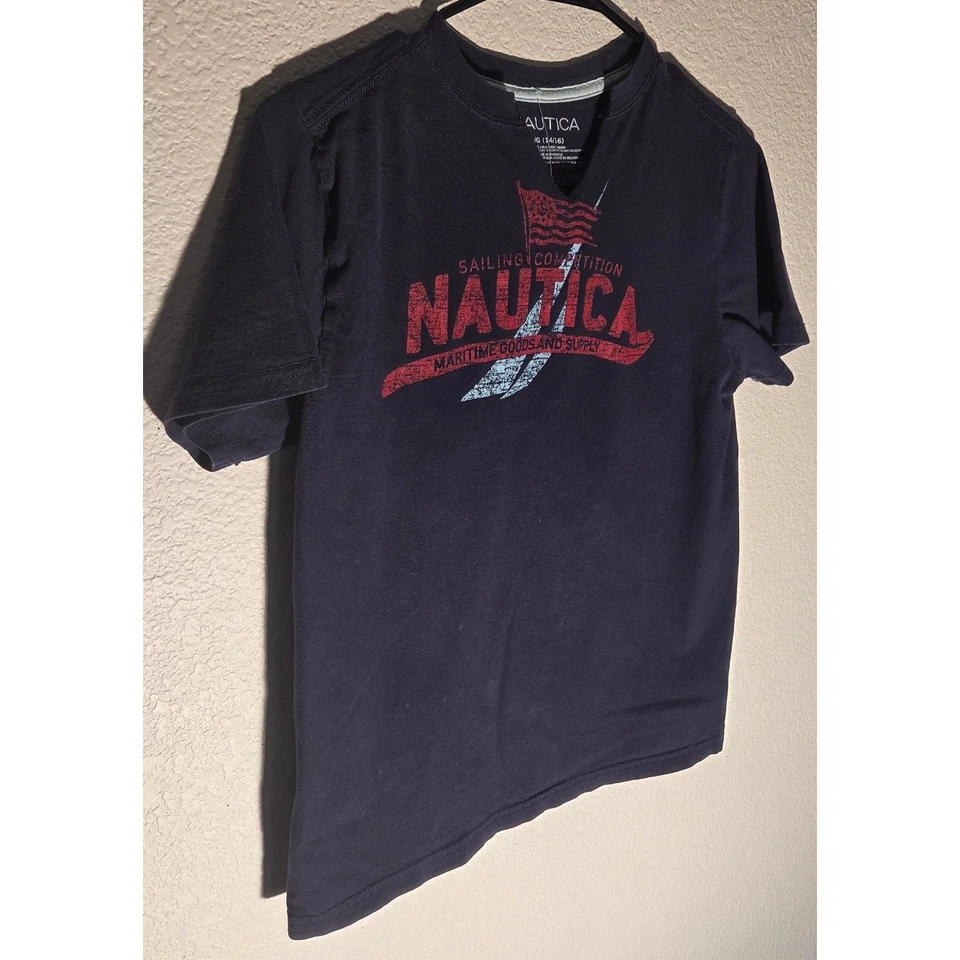 CAMISETA NAUTICA VELA COMPETICIÓN AZUL CUELLO EN V - GRANDE - NIÑA Foto 3 de 4