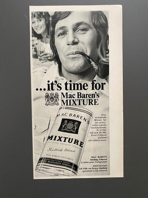 ...it´s time for MacBaren´s Tabak 70s retro 1972 Vintage Ad Werbung Reklame
