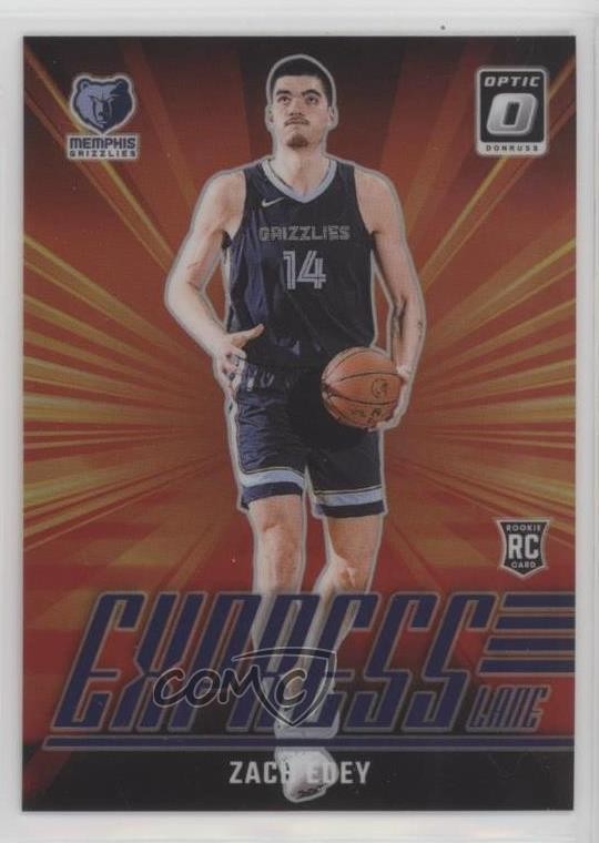 2024-25 Panini Donruss Optic Express Lane Purple Prizm Zach Edey #10 Rookie RC