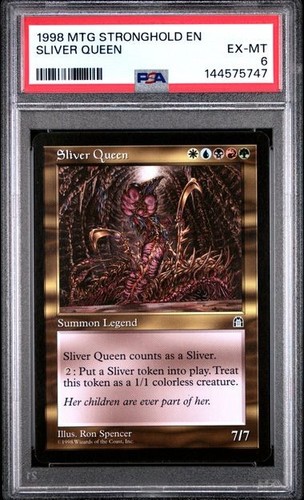 1998 Magic: The Gathering MTG Stronghold Sliver Queen PSA 6 Excellent-Mint