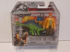 Jurassic World Dino Rivals Claire & Stegosaurus Mattel Fallen Kingdom NEW!