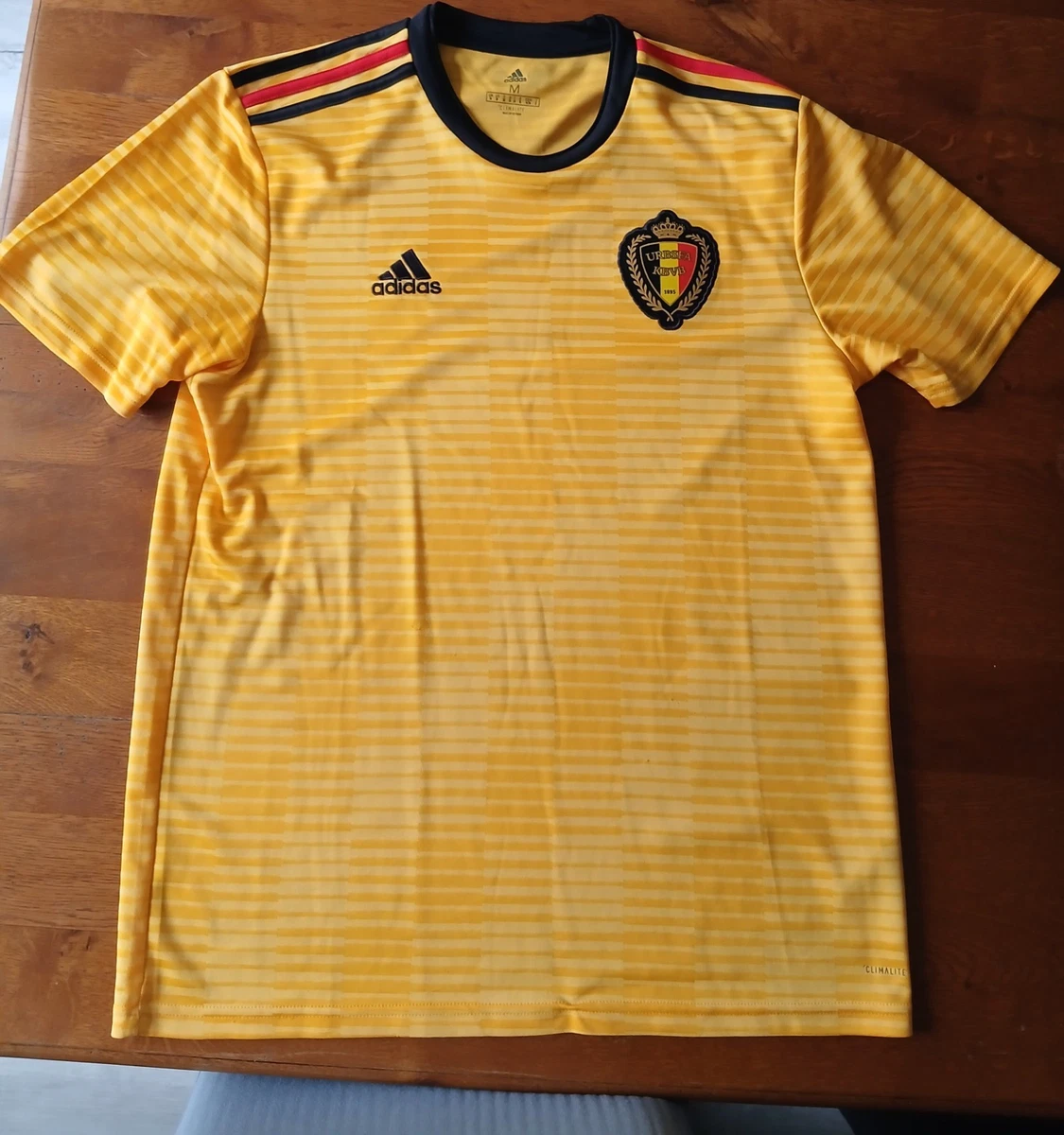 Acheter Maillot de Sport à Manches Courtes Domicile Édition Fan Équipe Nationale de Belgique Homme Hauts Rouge Collégial EJ8546