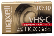Maxell VHS-C Premium Camcorder Video Cassette HGX-Gold TC-30 Factory Sealed