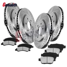 Front Rear Drilled Slotted Brake Rotors Ceramic Pads for Toyota 4Runner 03-09
