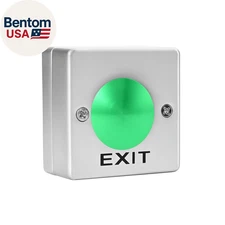 Push to Exit Button with Big Press Button for Door Access Control System Zinc Al