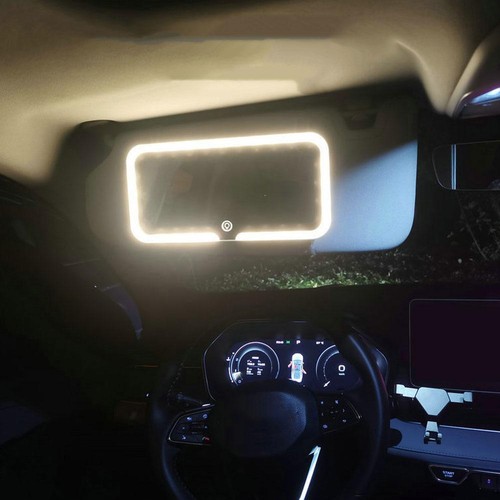 LED Car Sun Visor Vanity Mirror Rechargeable Makeup Mirror with 3Light Modes - Picture 6 of 7