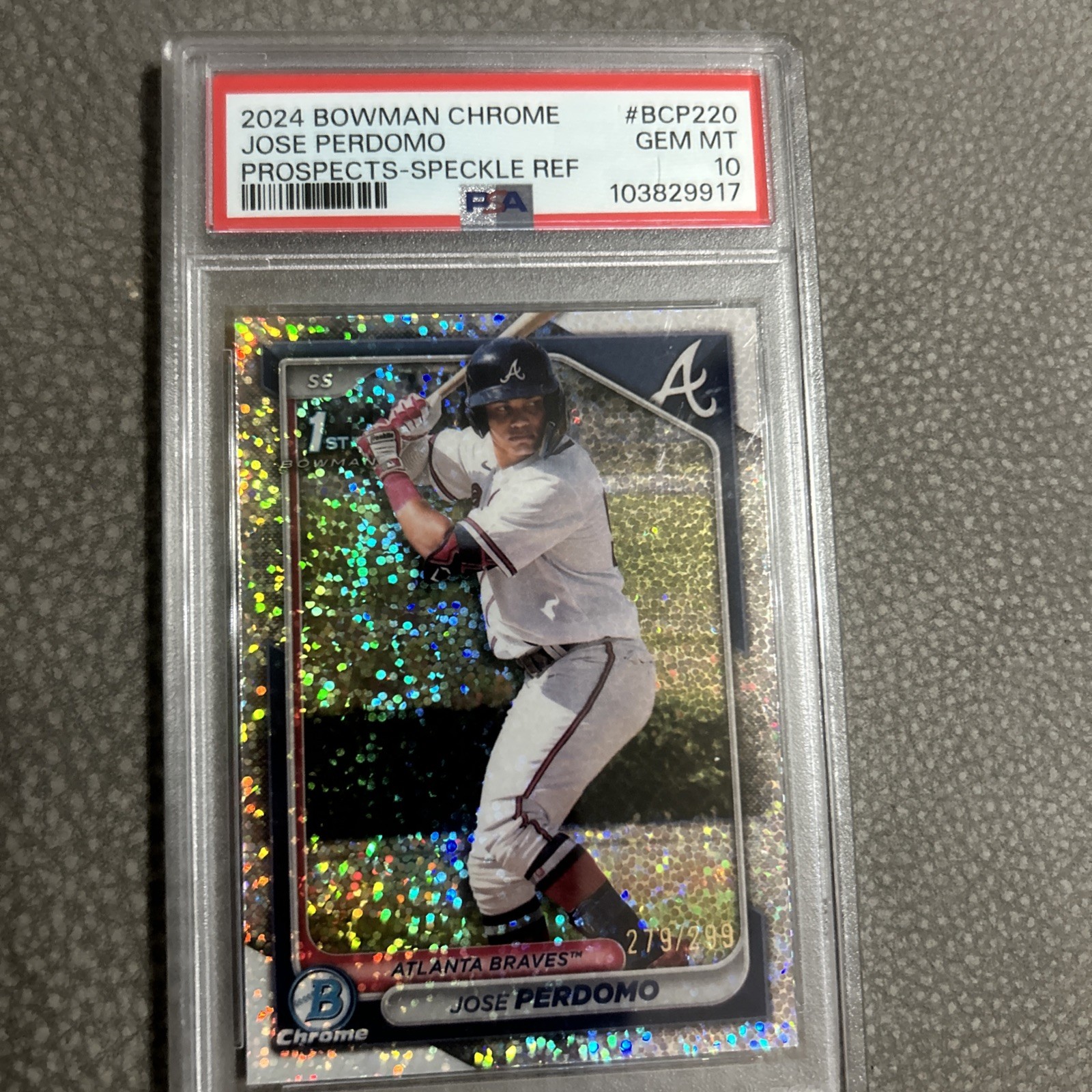 2024 Bowman Chrome - Prospects Jose Perdomo #BCP-220 Speckle Refractor /299 (RC)