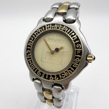 SEIKO PRESAGE 7N01-6180 Women's Watch Silver Gold Combo Dial Quartz Vintage 30mm