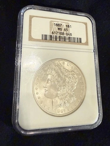 1887 Morgan Silver Dollar- NGC-MS65
