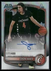 2025-26 Bowman #CPA-SA Shon Abaev Chrome Prospect Autographs Refractor #/499