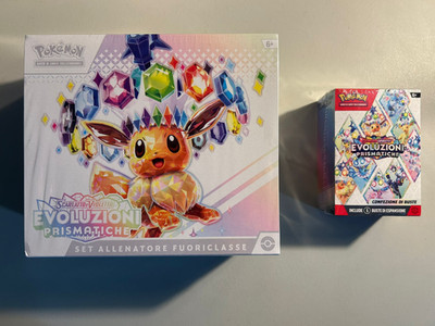Pokemon SV 8.5 Prismatische Evolutions ETB + Bundle 6 Beutel SEALED ITA 