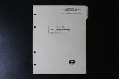 John Deere Bulldozer 610 Parts Catalog PC-694 Manual OEM
